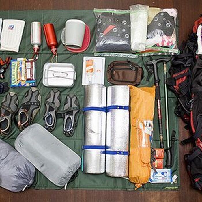 Equipment - necessary and recommended items for hiking & trekking