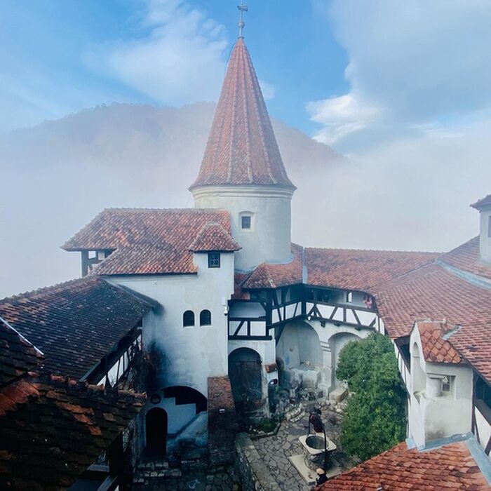 Small-Group day trip Bran Castle and Rasnov Fortress Tour from Brasov - Bran Castles interior courtyard